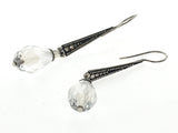 Crystal Faceted .925 sterling silver earring - Essentially Silver Jewelry