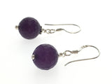Amethyst Faceted 10mm Ball .925 Sterling Silver Earring - Essentially Silver Jewelry