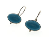 Turquoise Oval .925 Sterling Silver Earrings - Essentially Silver Jewelry