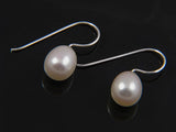 Pearl 7mm Sterling Silver Drop Earring - Essentially Silver Jewelry