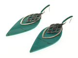 Turquoise Like .925 Sterling Silver Wing Earring - Essentially Silver Jewelry
