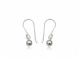 Ball Drop 4mm Sterling Silver Earrings