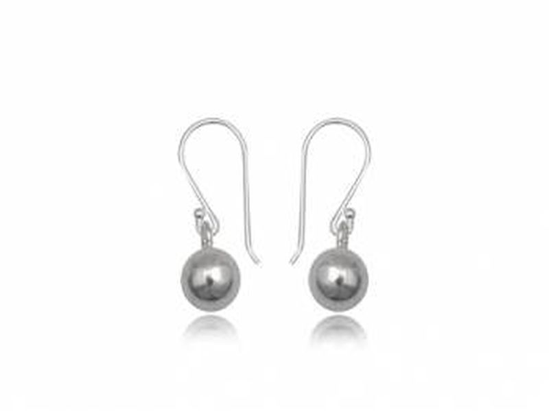 Ball Drop 6mm Sterling Silver Earrings