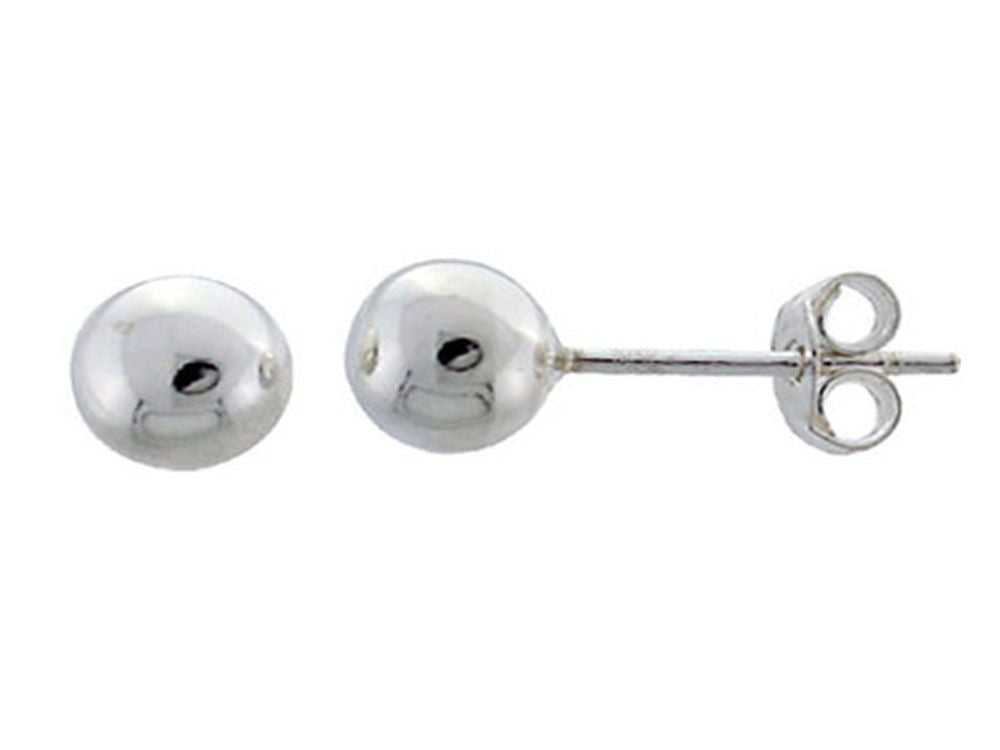 Ball 6mm Stud Sterling Silver Earrings - Essentially Silver Jewelry