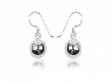 Ball Drop 8mm Sterling Silver Earrings