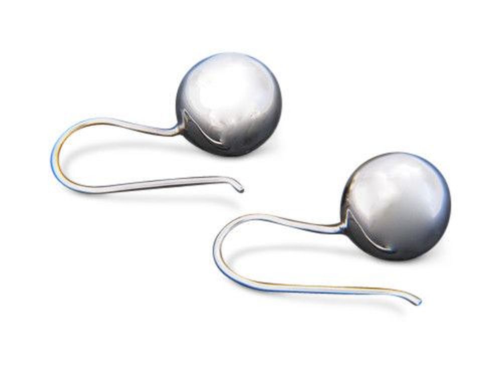 Ball Drop 8mm Sterling Silver Earrings