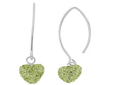 Crystal Yellow Heart Drop Sterling Silver Earring - Essentially Silver Jewelry