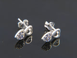 Heart Lilac Crystal .925 Sterling Silver Earring - Essentially Silver Jewelry