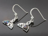 Paua Whale Tail .925 Sterling Silver Earring - Essentially Silver Jewelry