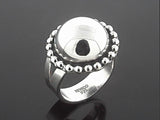 Mirror Framed Ball Sterling Silver Ring - Essentially Silver Jewelry