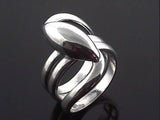Three wire Centered Petal .925 Sterling Silver Ring - Essentially Silver Jewelry
