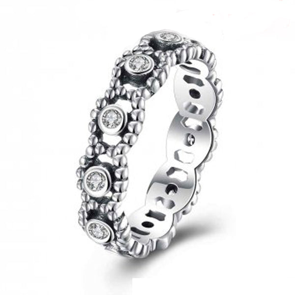 Cubic Zirconia Sterling Silver Band - Essentially Silver Jewelry