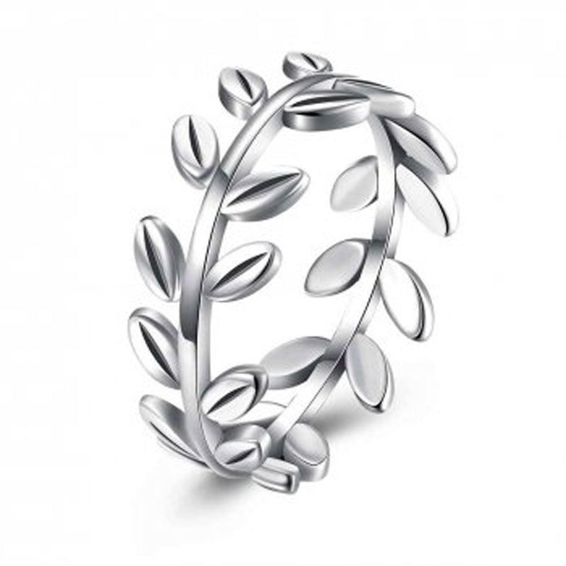 Leaf Sterling Silver Band