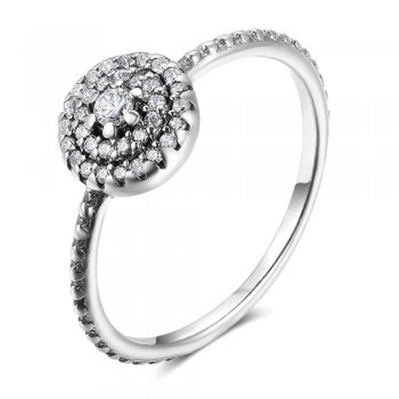 Cubic Zirconia Round Sterling Silver Ring - Essentially Silver Jewelry