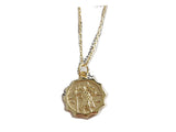 18K Gold Plated 925 Sterling Silver Coin Necklace