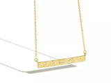 Gold Plated 925 Sterling Silver Necklace Wrinkle Uneven Geometric Rectangle Necklace