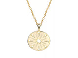 Gold Plated Compass Sterling Silver Necklace