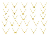 Alphabet Gold Plated Sterling Silver Necklace