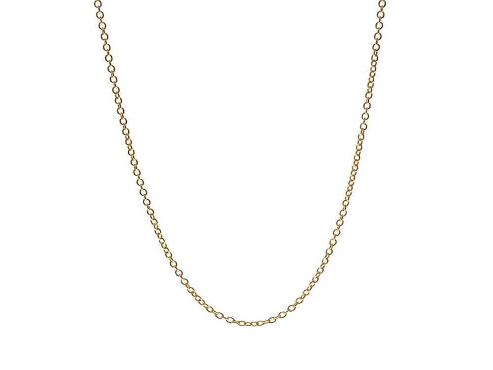 Gold Plated 1.2/458mm 18" Sterling Silver Chain - Essentially Silver Jewelry