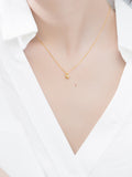 Gold Plated 18K Ball Sterling Silver Necklace