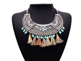 Boho Vintage Tassle Necklace - Essentially Silver Jewelry