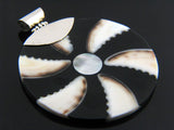 Shell Round .925 sterling silver pendant
