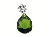 Peridot Like Teardrop .925 Sterling Silver Pendant