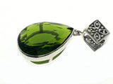 Peridot Like Teardrop .925 Sterling Silver Pendant