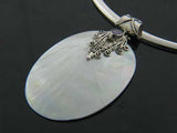 Mother of Pearl with Amethyst Sterling Silver Pendant