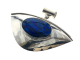 Paua Dyed Blue Designer Sterling Silver Pendant