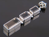Smoky Topaz 3 Tier Sterling Silver Pendant - Essentially Silver Jewelry