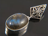 Labradorite .925 Sterling Silver Hanging Pendant - Essentially Silver Jewelry