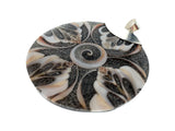 Shell Round Sparkly .925 Sterling Silver Pendant