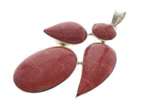 Red Coral Designer Sterling Silver Pendant