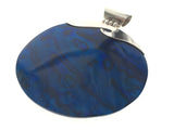 Paua Dyed Blue Sterling Silver Pendant