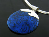 Paua Dyed Blue Sterling Silver Pendant - Essentially Silver Jewelry