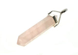Crystal Rose Quartz Double Terminated .925 Sterling Silver Pendant