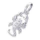 Zodiac Scorpio Sign Sterling Silver Cubic Zirconia Charm