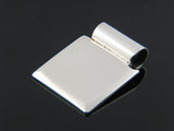 Square Plain .925 sterling Silver Pendant