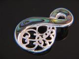 Paua Figure 8 Filagree Sterling Silver Pendant
