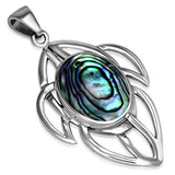 Celtic Knot Paua Sterling Silver Pendant