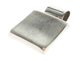 Plain Matt Rectangle .925 Sterlng Silver Pendant - Essentially Silver Jewelry