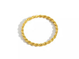 Gold Plated Twisted Sterling Silver Ring
