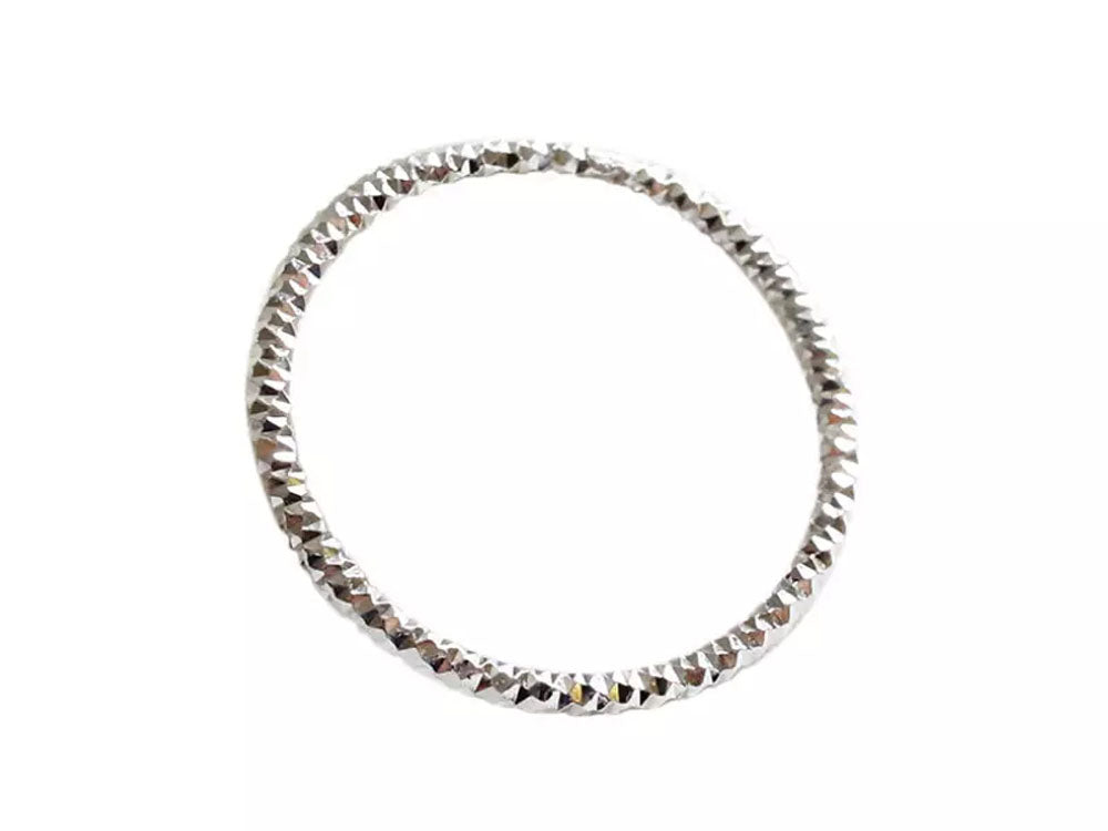 Band Diamond Cut Sterling Silver Band