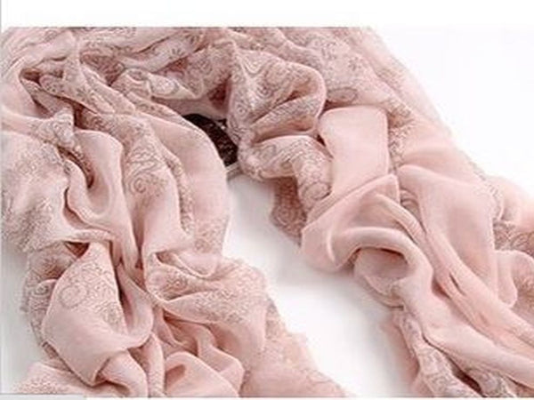 Autumn Totem retro female  cotton scarf pink - Essentially Silver Jewelry