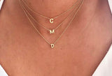 Alphabet Gold Plated Sterling Silver Necklace