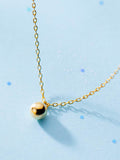 Gold Plated 18K Ball Sterling Silver Necklace