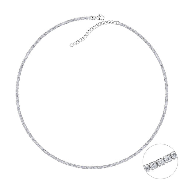 Sterling Silver Tennis Necklace