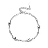 S925 Sterling Silver 3D Heart Bracelet
