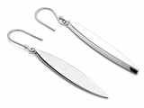 Long Oval  .925 Sterling Silver Drop Earrings